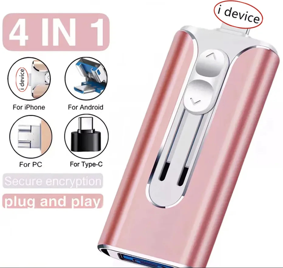 PortivaX™ 4-in-1 USB C Drive (32GB-2TB)