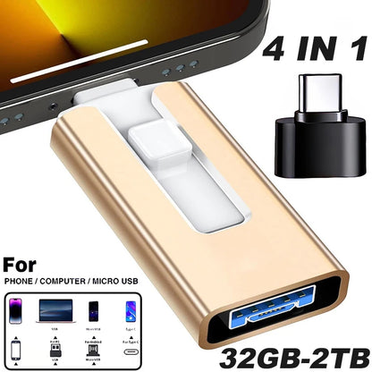 PortivaX™ 4 In 1 OTG Micro USB 3.0  Flash Drive